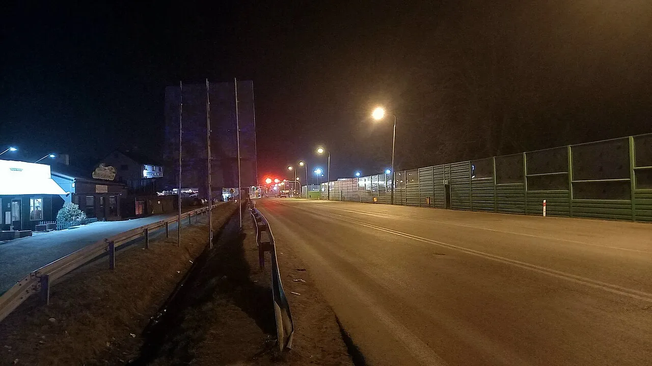 De grensovergang Dorohusk-Jagodzin tussen Polen en Oekraïne