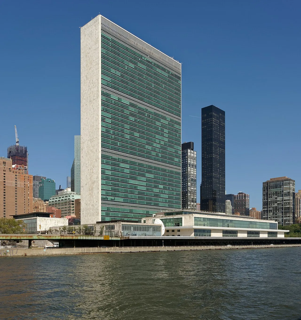 Het hoofdkwartier van de Verenigde Naties in New York, waar de Iraanse delegatie bij de Algemene Vergadering verbleef.