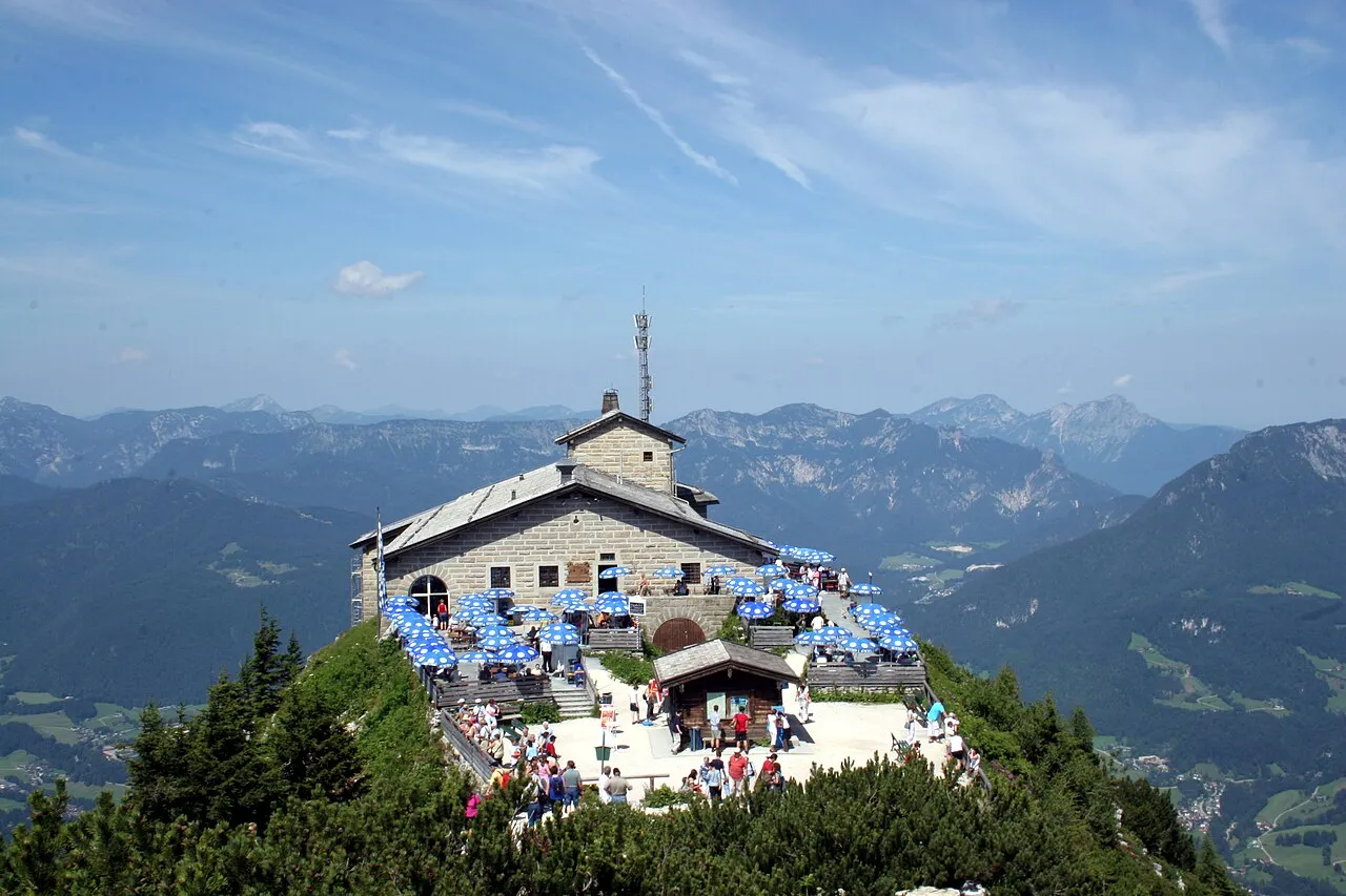 Het Kehlsteinhaus, het voormalige theehuis van Hitler op de Obersalzberg bij Berchtesgaden, Beieren.