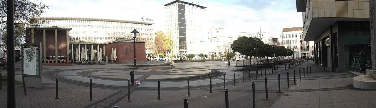 Het Kennedyplatz in Essen, waar de ontsnapping plaatsvond