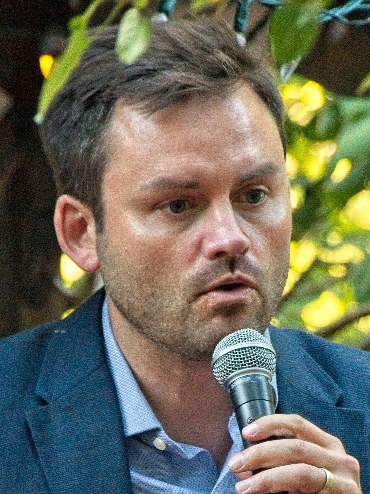 Paul St-Pierre Plamondon, leider van de Parti Québécois, die de verkiezingen in Quebec won.