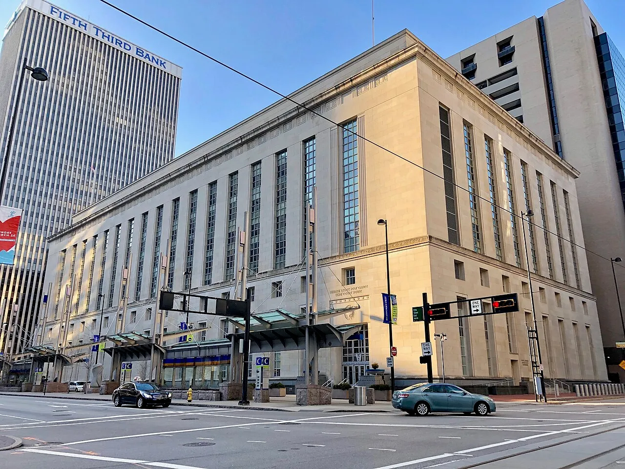 Het Potter Stewart federale gerechtsgebouw in Cincinnati, zetel van het hof van beroep dat de executie opschortte.