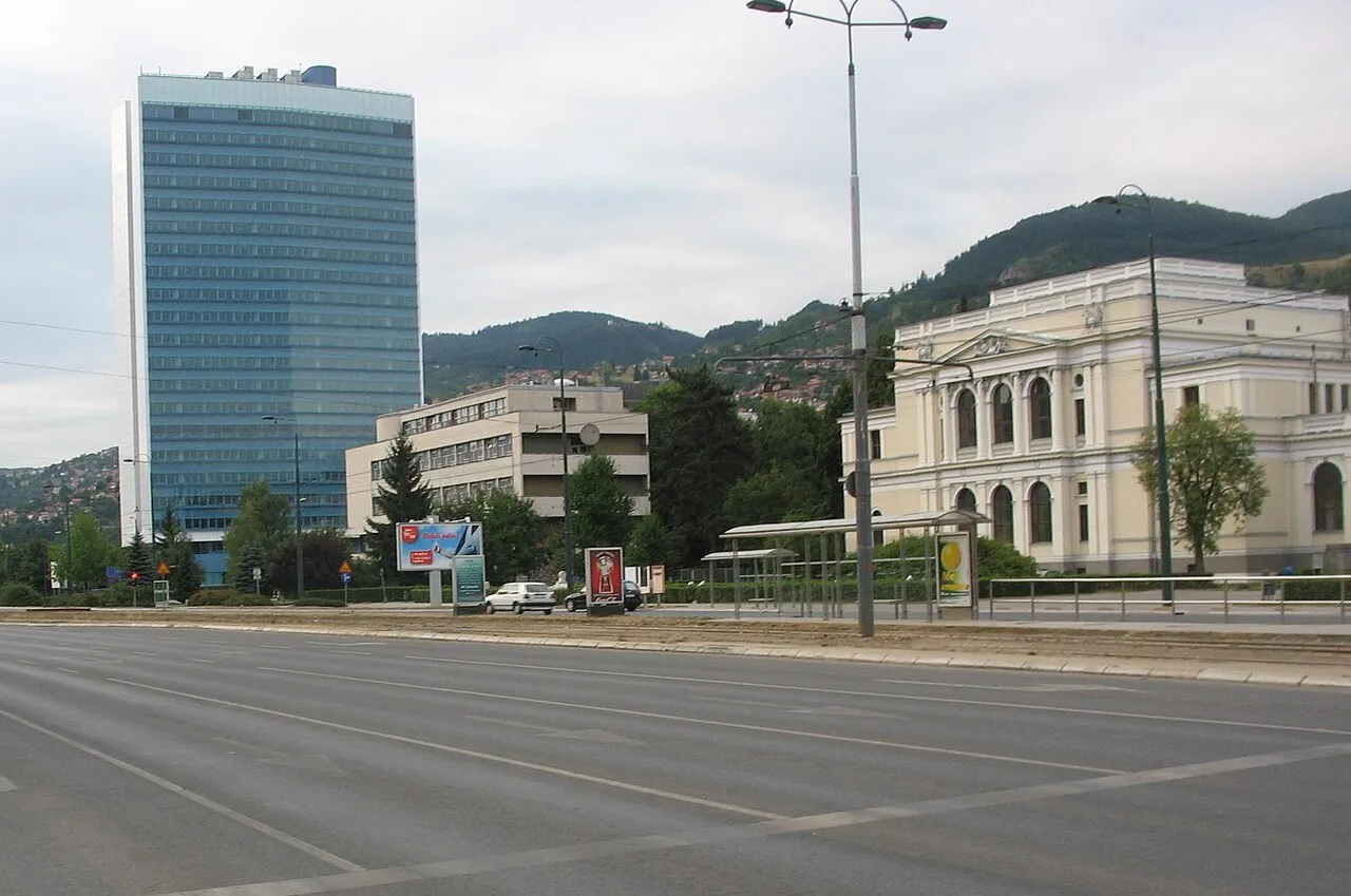 Het parlementsgebouw van Bosnië en Herzegovina in Sarajevo.