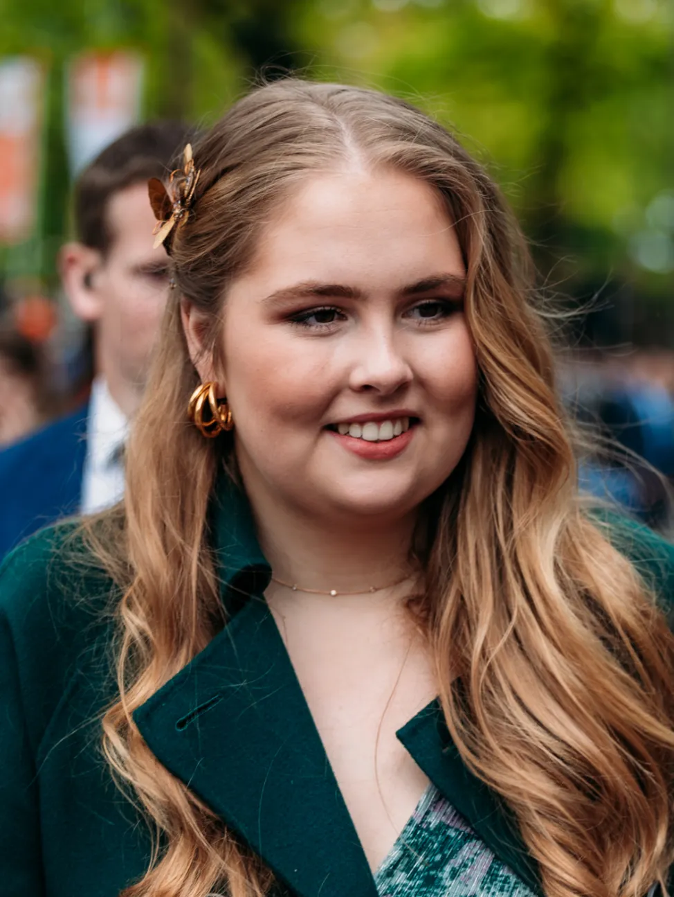 Prinses Amalia tijdens een publiek optreden in 2024