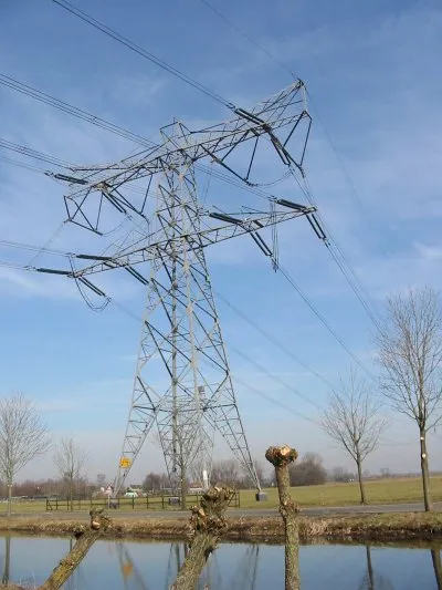 Een hoogspanningsmast van het Nederlandse elektriciteitsnet