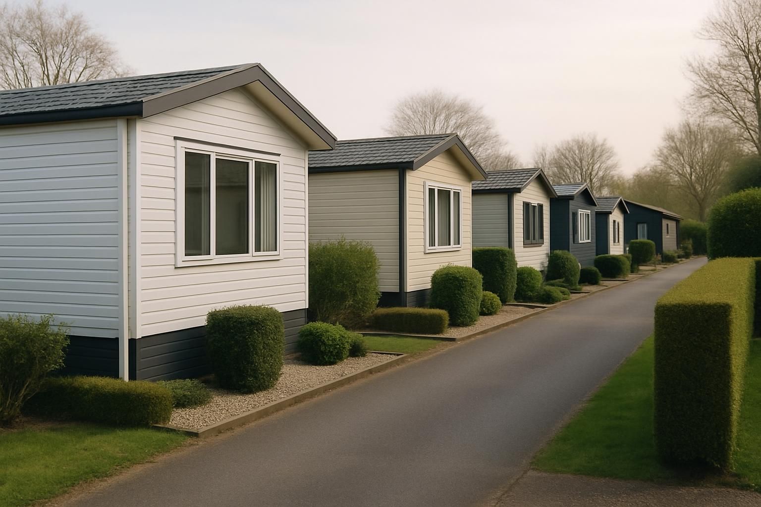 Woonwagens op een standplaats in Nederland